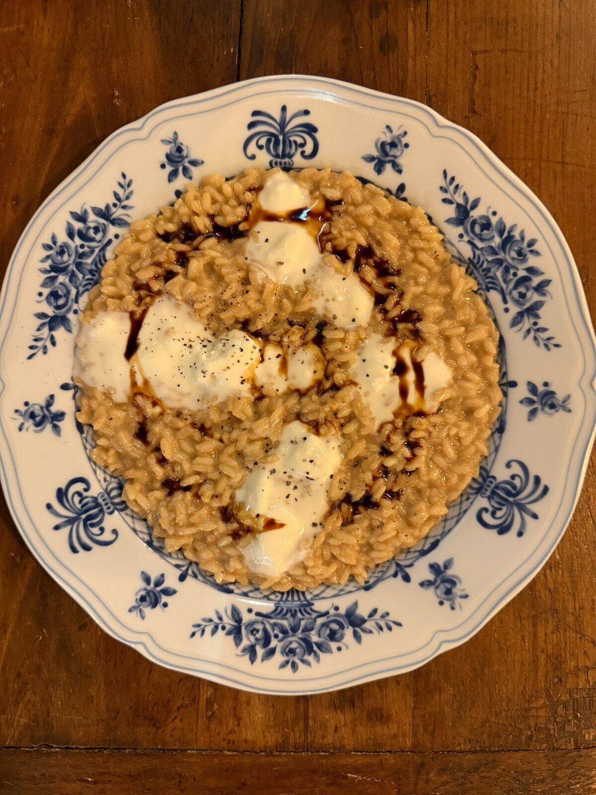 Risotto della Zabariona con saba e squacquerone